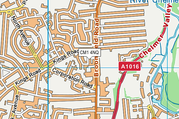 CM1 4NQ map - OS VectorMap District (Ordnance Survey)