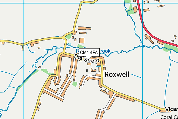 CM1 4PA map - OS VectorMap District (Ordnance Survey) CM1 4PA map - OS VectorMap District (Ordnance Survey)