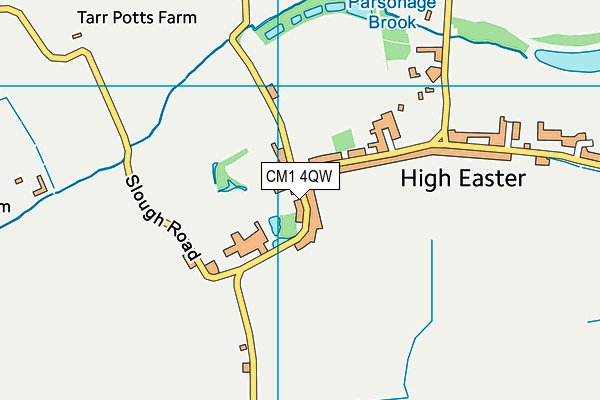 CM1 4QW map - OS VectorMap District (Ordnance Survey)
