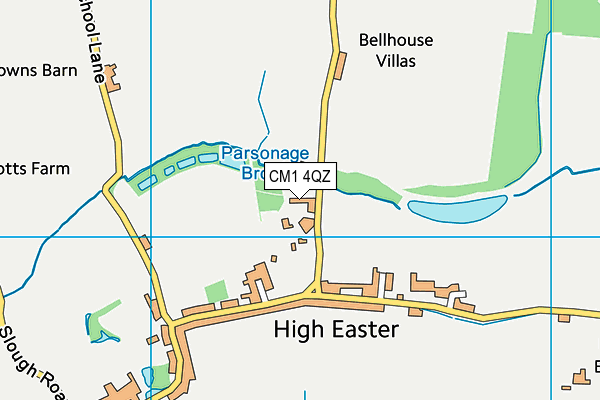 CM1 4QZ map - OS VectorMap District (Ordnance Survey)