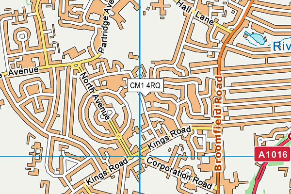 CM1 4RQ map - OS VectorMap District (Ordnance Survey) CM1 4RQ map - OS VectorMap District (Ordnance Survey)