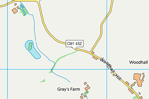 CM1 4SZ map - OS VectorMap District (Ordnance Survey)