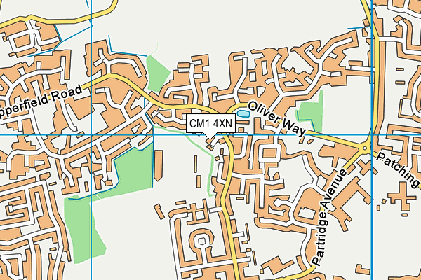 CM1 4XN map - OS VectorMap District (Ordnance Survey) CM1 4XN map - OS VectorMap District (Ordnance Survey)