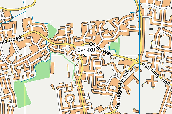 CM1 4XU map - OS VectorMap District (Ordnance Survey) CM1 4XU map - OS VectorMap District (Ordnance Survey)