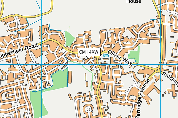 CM1 4XW map - OS VectorMap District (Ordnance Survey) CM1 4XW map - OS VectorMap District (Ordnance Survey)