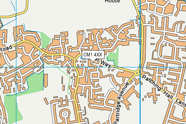 CM1 4XX map - OS VectorMap District (Ordnance Survey) CM1 4XX map - OS VectorMap District (Ordnance Survey)