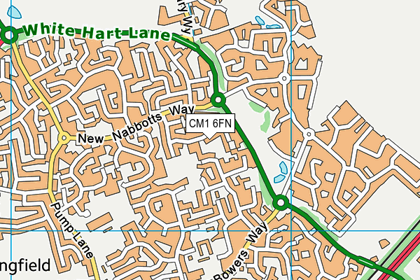 CM1 6FN map - OS VectorMap District (Ordnance Survey) CM1 6FN map - OS VectorMap District (Ordnance Survey)