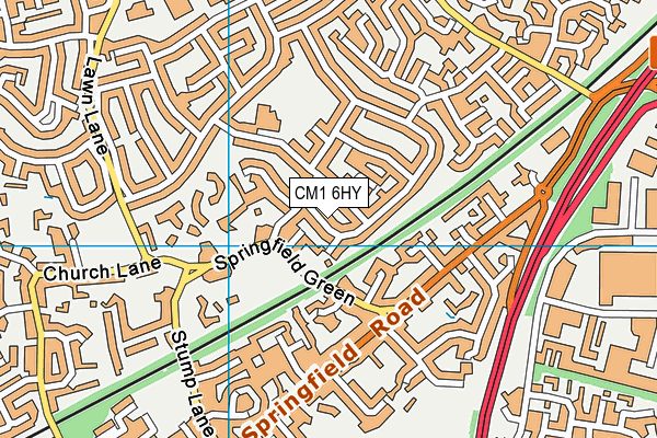 CM1 6HY map - OS VectorMap District (Ordnance Survey) CM1 6HY map - OS VectorMap District (Ordnance Survey)