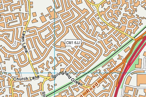 CM1 6JJ map - OS VectorMap District (Ordnance Survey) CM1 6JJ map - OS VectorMap District (Ordnance Survey)