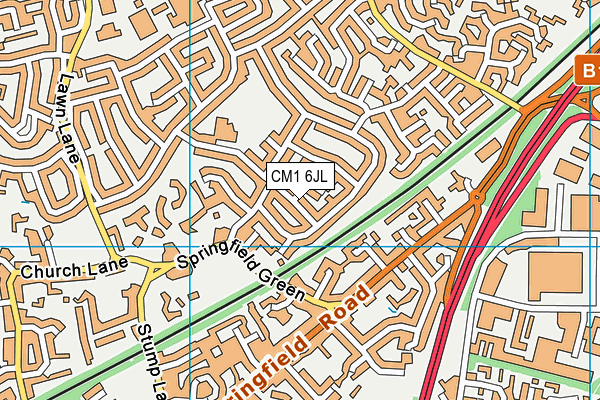 CM1 6JL map - OS VectorMap District (Ordnance Survey) CM1 6JL map - OS VectorMap District (Ordnance Survey)