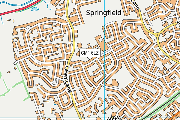 CM1 6LZ map - OS VectorMap District (Ordnance Survey) CM1 6LZ map - OS VectorMap District (Ordnance Survey)