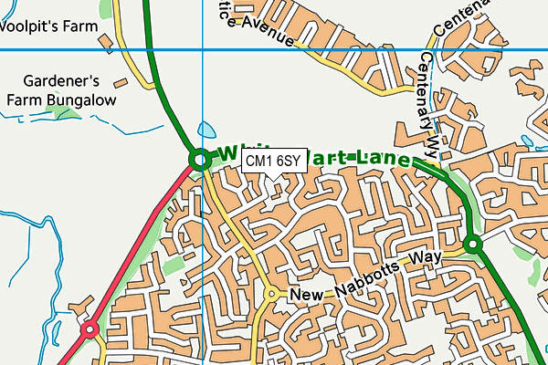 CM1 6SY map - OS VectorMap District (Ordnance Survey)