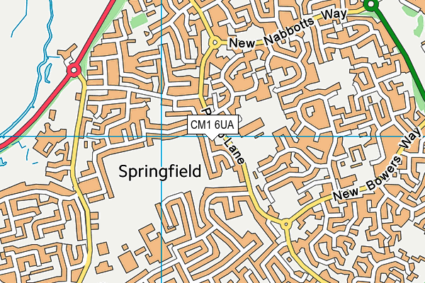 CM1 6UA map - OS VectorMap District (Ordnance Survey) CM1 6UA map - OS VectorMap District (Ordnance Survey)