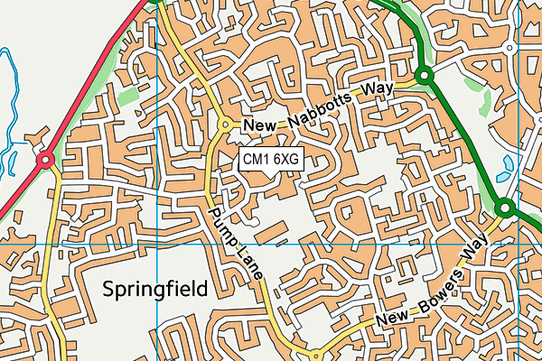 CM1 6XG map - OS VectorMap District (Ordnance Survey) CM1 6XG map - OS VectorMap District (Ordnance Survey)