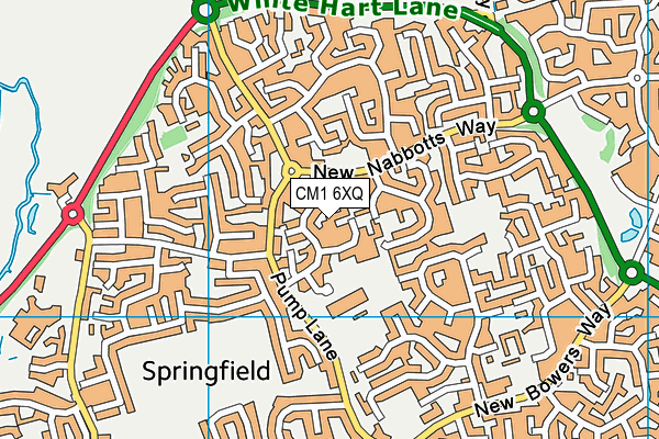 CM1 6XQ map - OS VectorMap District (Ordnance Survey) CM1 6XQ map - OS VectorMap District (Ordnance Survey)
