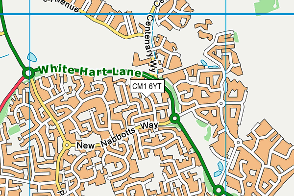 CM1 6YT map - OS VectorMap District (Ordnance Survey) CM1 6YT map - OS VectorMap District (Ordnance Survey)