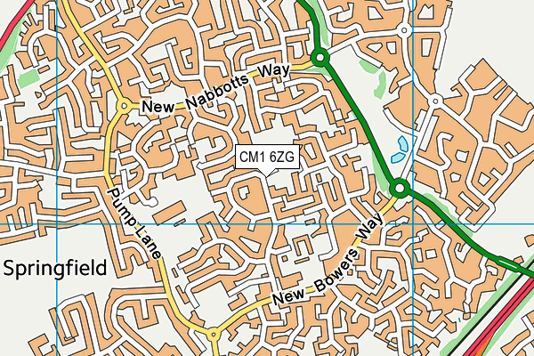 CM1 6ZG map - OS VectorMap District (Ordnance Survey) CM1 6ZG map - OS VectorMap District (Ordnance Survey)