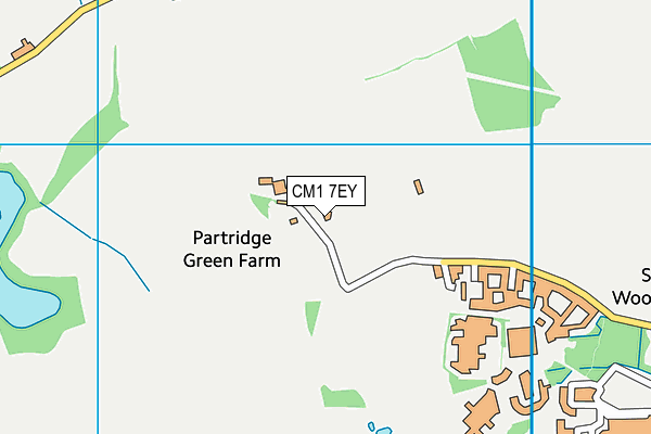 CM1 7EY map - OS VectorMap District (Ordnance Survey) CM1 7EY map - OS VectorMap District (Ordnance Survey)