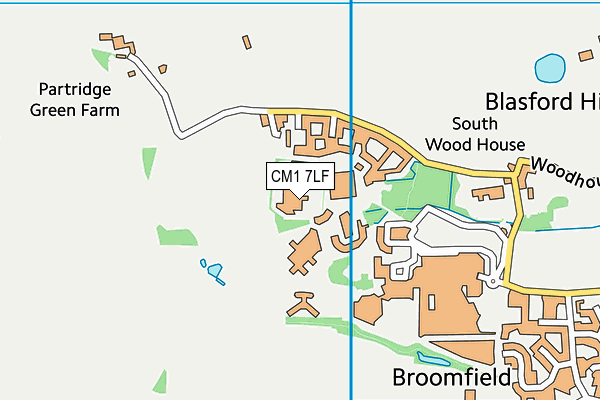 CM1 7LF map - OS VectorMap District (Ordnance Survey) CM1 7LF map - OS VectorMap District (Ordnance Survey)