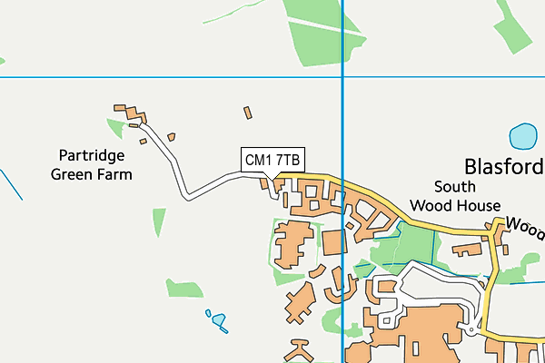CM1 7TB map - OS VectorMap District (Ordnance Survey) CM1 7TB map - OS VectorMap District (Ordnance Survey)
