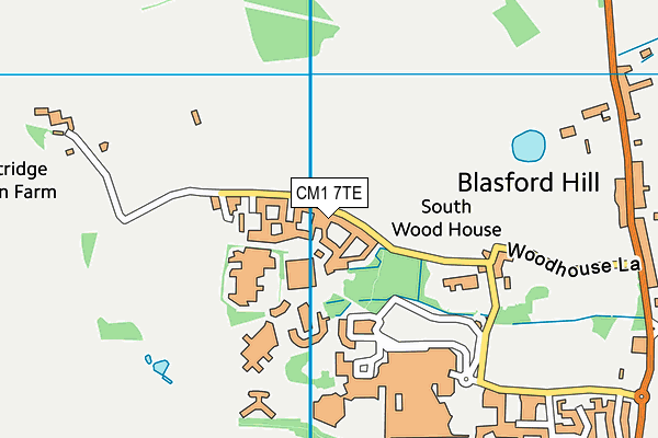 CM1 7TE map - OS VectorMap District (Ordnance Survey) CM1 7TE map - OS VectorMap District (Ordnance Survey)