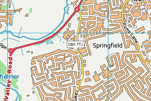 CM1 7TJ map - OS VectorMap District (Ordnance Survey) CM1 7TJ map - OS VectorMap District (Ordnance Survey)