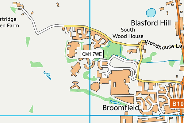 CM1 7WE map - OS VectorMap District (Ordnance Survey) CM1 7WE map - OS VectorMap District (Ordnance Survey)