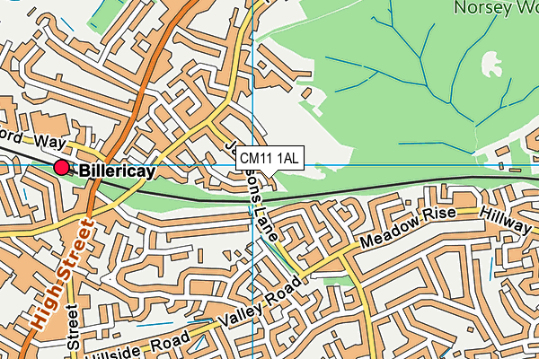 CM11 1AL map - OS VectorMap District (Ordnance Survey) CM11 1AL map - OS VectorMap District (Ordnance Survey)