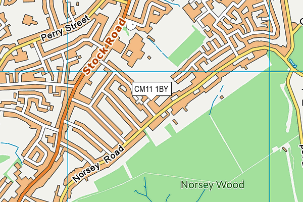 CM11 1BY map - OS VectorMap District (Ordnance Survey) CM11 1BY map - OS VectorMap District (Ordnance Survey)