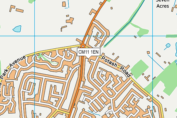 CM11 1EN map - OS VectorMap District (Ordnance Survey) CM11 1EN map - OS VectorMap District (Ordnance Survey)