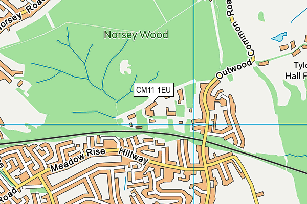 CM11 1EU map - OS VectorMap District (Ordnance Survey) CM11 1EU map - OS VectorMap District (Ordnance Survey)