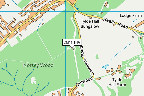 CM11 1HA map - OS VectorMap District (Ordnance Survey) CM11 1HA map - OS VectorMap District (Ordnance Survey)