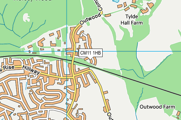 CM11 1HB map - OS VectorMap District (Ordnance Survey) CM11 1HB map - OS VectorMap District (Ordnance Survey)