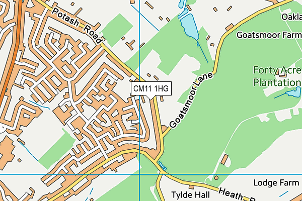 CM11 1HG map - OS VectorMap District (Ordnance Survey) CM11 1HG map - OS VectorMap District (Ordnance Survey)