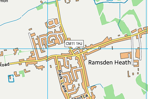 CM11 1HJ map - OS VectorMap District (Ordnance Survey)