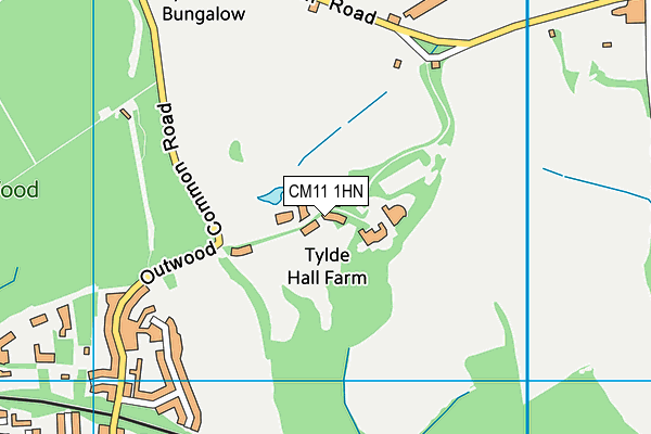 CM11 1HN map - OS VectorMap District (Ordnance Survey)