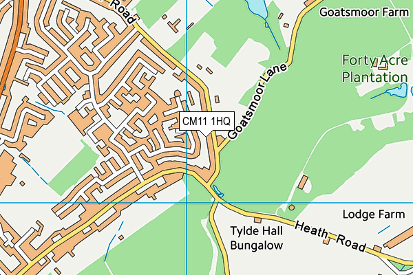 CM11 1HQ map - OS VectorMap District (Ordnance Survey) CM11 1HQ map - OS VectorMap District (Ordnance Survey)