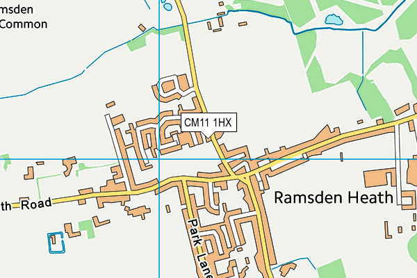 CM11 1HX map - OS VectorMap District (Ordnance Survey)