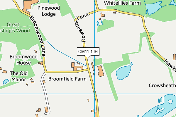 CM11 1JH map - OS VectorMap District (Ordnance Survey) CM11 1JH map - OS VectorMap District (Ordnance Survey)