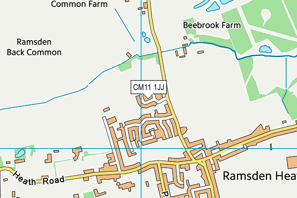 CM11 1JJ map - OS VectorMap District (Ordnance Survey) CM11 1JJ map - OS VectorMap District (Ordnance Survey)