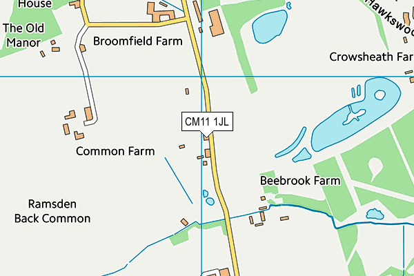 CM11 1JL map - OS VectorMap District (Ordnance Survey) CM11 1JL map - OS VectorMap District (Ordnance Survey)