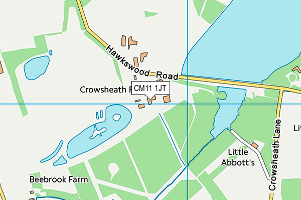 CM11 1JT map - OS VectorMap District (Ordnance Survey) CM11 1JT map - OS VectorMap District (Ordnance Survey)