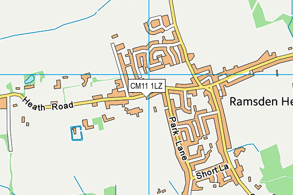 CM11 1LZ map - OS VectorMap District (Ordnance Survey) CM11 1LZ map - OS VectorMap District (Ordnance Survey)