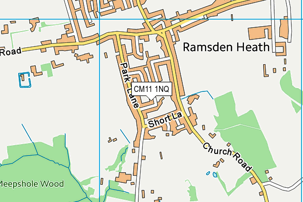 CM11 1NQ map - OS VectorMap District (Ordnance Survey)