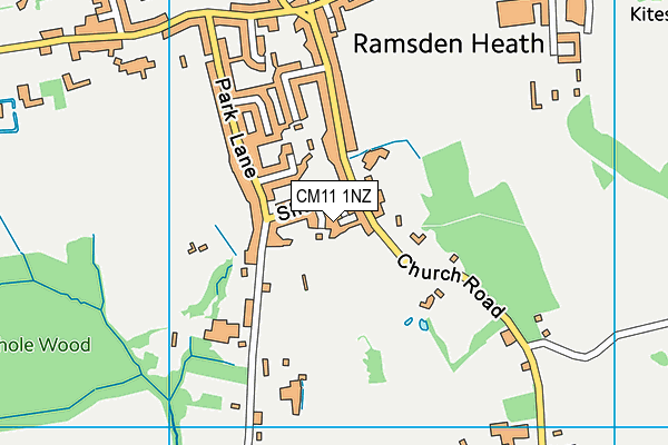 CM11 1NZ map - OS VectorMap District (Ordnance Survey)