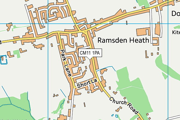 CM11 1PA map - OS VectorMap District (Ordnance Survey) CM11 1PA map - OS VectorMap District (Ordnance Survey)