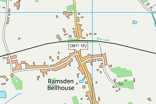 CM11 1PJ map - OS VectorMap District (Ordnance Survey) CM11 1PJ map - OS VectorMap District (Ordnance Survey)