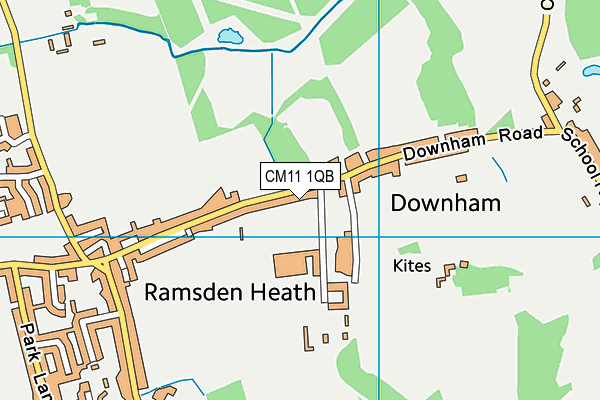 CM11 1QB map - OS VectorMap District (Ordnance Survey)