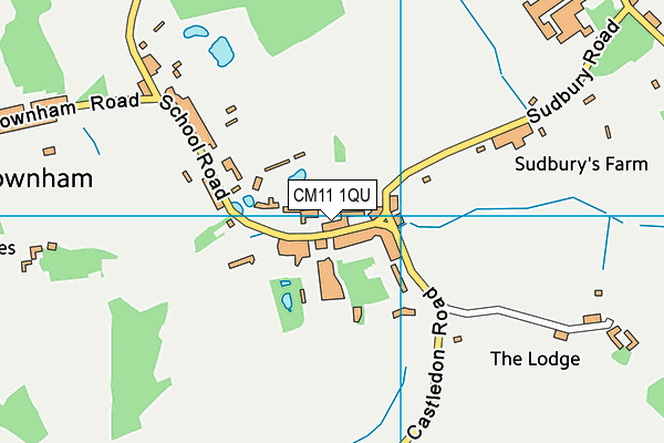 CM11 1QU map - OS VectorMap District (Ordnance Survey)