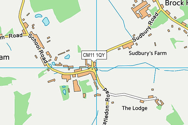 CM11 1QY map - OS VectorMap District (Ordnance Survey) CM11 1QY map - OS VectorMap District (Ordnance Survey)